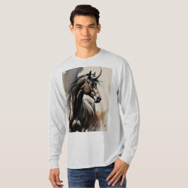 Pferdemalerei Langarm Oberteil T-Shirt