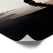 Pferdemalerei Silhouette Nebel rauchen Wildfauna Poster (Ecke)