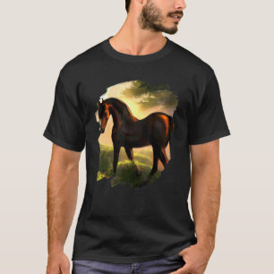 Pferdemalerei Vintage Retro Pferdereiten Pferd T-Shirt