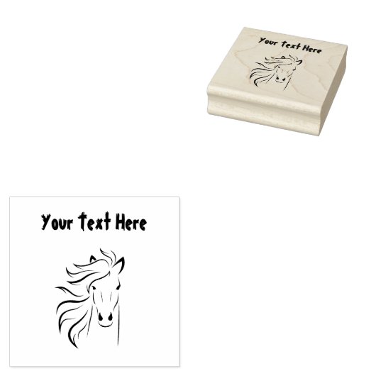 Pferdemane Gummistempel (Stempel)