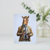 Pferdemann Postkarte (Stehend Vorderseite)