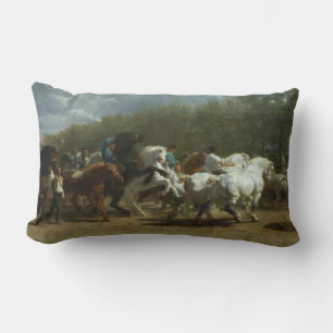 Pferdemarkt (von Rosa Bonheur) Lendenkissen