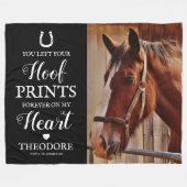 PferdeMemorial - Beileid für Haustiere Fleecedecke (Vorderseite (Horizontal))