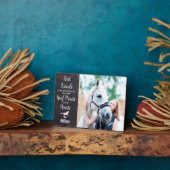 PferdeMemorial Custom Foto Reittiere Beileid Fotoplatte (Seite)