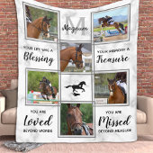 PferdeMemorial Einmalige FotoCollage Fleecedecke