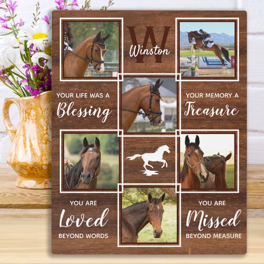 PferdeMemorial Einmalige FotoCollage Fotoplatte