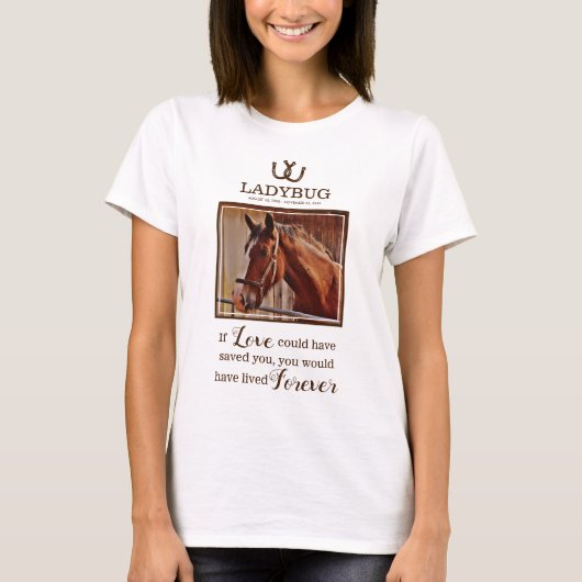 PferdeMemorial - In Love Memory Foto T-Shirt (Vorderseite)