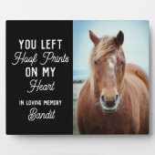 PferdeMemorial Keepake Reittier Custom Foto Fotoplatte (Vorderseite)