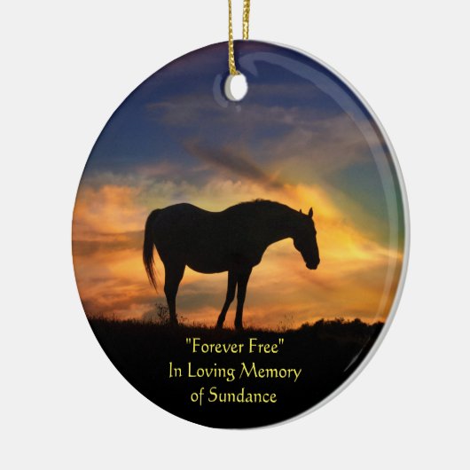 PferdeMemorial Keramik Ornament (Links)