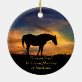 PferdeMemorial Keramik Ornament (Hinten)