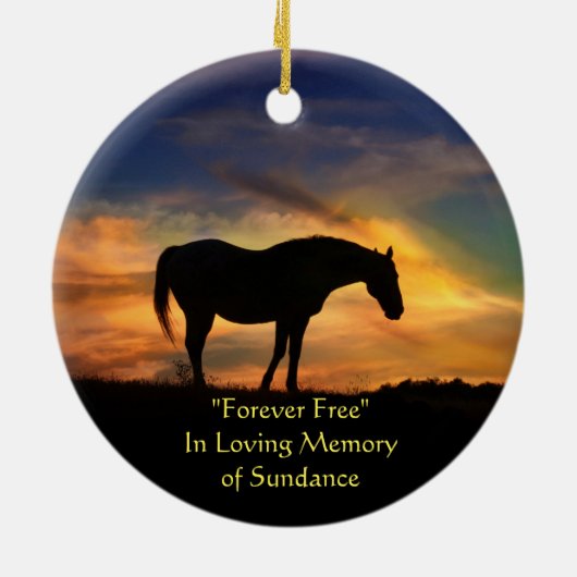 PferdeMemorial Keramik Ornament (Hinten)