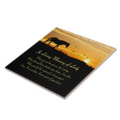 PferdeMemorial mit Namen und spirituellem Gedicht Fliese (Seite)