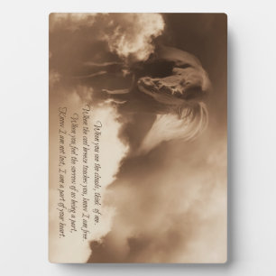 PferdeMemorial mit originalem spirituellen Gedicht Fotoplatte