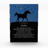 PferdeMemorial mit spirituellem Gedicht Individuel Fotoblock (Vorderseite)