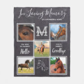 PferdeMemorial Personalisiert 5 Pet Loss Fleecedecke (Vorderseite)