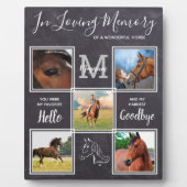 PferdeMemorial Personalisiert 5 Pet Loss Fotoplatte (Vorderseite)