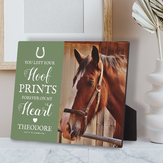 PferdeMemorial - Reittiere grün Fotoplatte