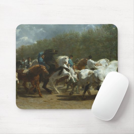 Pferdemesse (Pferdeszene) Mousepad (Mit Mouse)