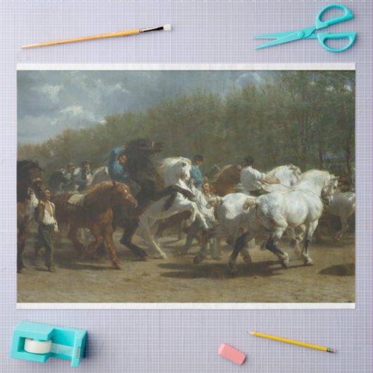 Pferdemesse (von Rosa Bonheur) Seidenpapier (Basteln)