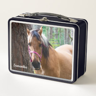Pferdemetall-Lunchbox Metall Brotdose