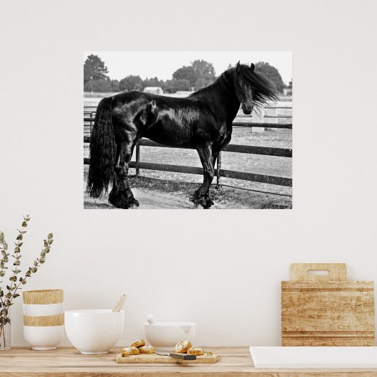 Pferdemodellierung Poster (Küche)