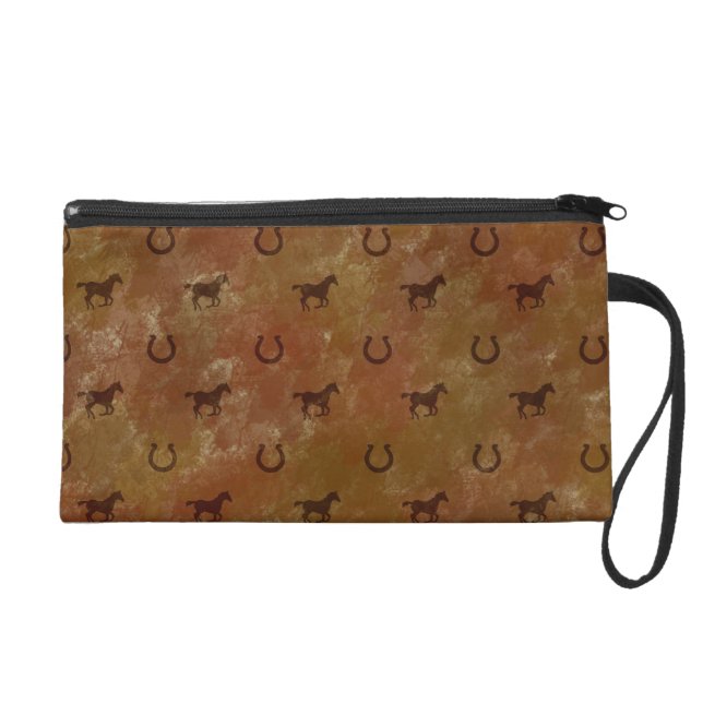 Pferdemotiv Wristlet Handtasche (Vorderseite)