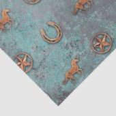 Pferdemuster (blau) seidenpapier (Detail)