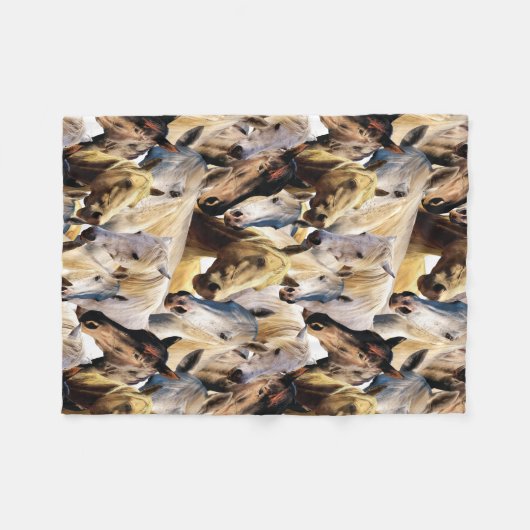 Pferdemuster Fleecedecke (Vorderseite (Horizontal))