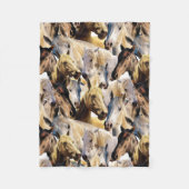 Pferdemuster Fleecedecke (Vorderseite)