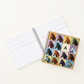 Pferdemuster Pferde Reittiere Mit Monogramm Notizblock (Innenseite)