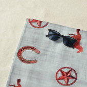 Pferdemuster (rot) strandtuch (Beispiel)