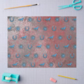 Pferdemuster (Rot, weißes u. Blaue) Seidenpapier (Basteln)