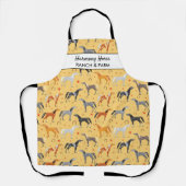 Pferdemuster und passender Horseshoustext Schürze (Vorderseite)
