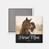 Pferdemutter Etabliert Foto-Geschenk Magnet (Vorderseite/Rückseite)
