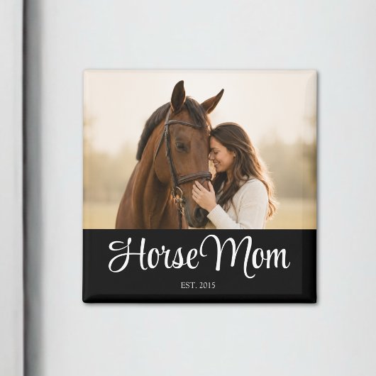 Pferdemutter Etabliert Foto-Geschenk Magnet