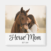 Pferdemutter Etabliert Foto-Geschenk Magnet (Vorne)