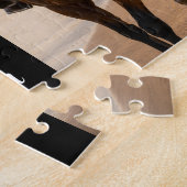 Pferdemutter Etablierte Schrift Schwarz 3 Foto Puzzle (Seite)