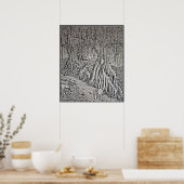 Pferdemythos Schwarz-Weiß-Druck, Poster (Küche)