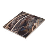 Pferden-Hitching Posten und Seil Fliese (Seite)