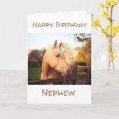 PFERDEN SIE IHRE LIEBE SENDET BIRTHDAY WISH NEPHEW KARTE (Gelbe Blume)