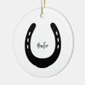 PferdeNAME FOTO Horseshoe Keepake Pet Memorial Keramik Ornament (Links)