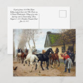 Pferdepackung um 1878 postkarte (Vorne/Hinten)