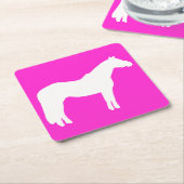 Pferdeparty-Themen-Teller Einfache Reinigung Rechteckiger Pappuntersetzer (angewinkelt)