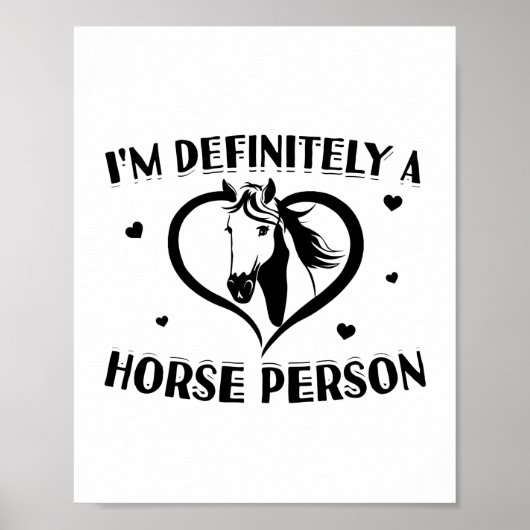 Pferdeperson | Reiten Mädchen Geschenke Ideen Poster (Vorne)