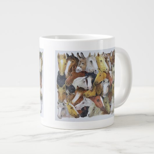 Pferdepferde Jumbo-Tasse (Vorderseite Rechts)