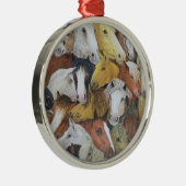 Pferdepferde Silbernes Ornament (Rechts)