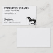 Pferdepferdeartige Stall-Visitenkarte Visitenkarte (Vorne/Hinten)