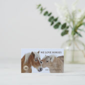 Pferdepflege und Autismus-Therapie Visitenkarte (Stehend Vorderseite)