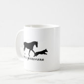Pferdephänomen-Logo-Tasse Kaffeetasse (Vorderseite Links)