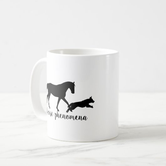 Pferdephänomen-Logo-Tasse Kaffeetasse (Vorderseite Links)